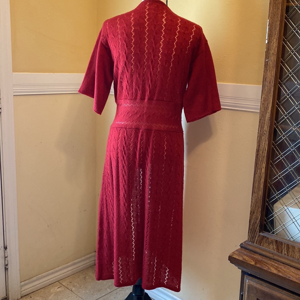 Central Falls Co Long Cardigan; Xl; Red/Maroon In Color View 3